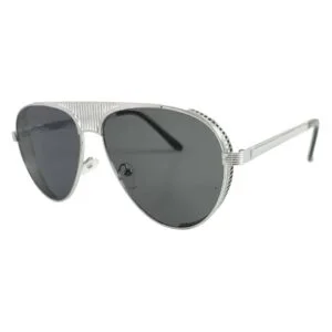 Silver Black Full Rimmed Aviator Assorted 97014 Sunglass – SMSG69