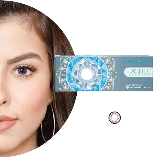 Lacelle Diamond Pink Contact Lens