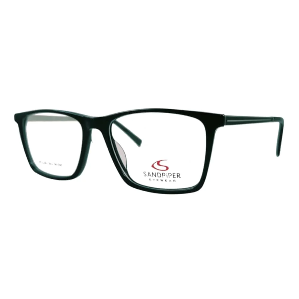 Sandpiper Rectangle Black Eyeglass