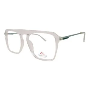 Clear Transparent Silver Full Rimmed Square Sandpiper SM21187 C5 Eyeglass – SMEG14