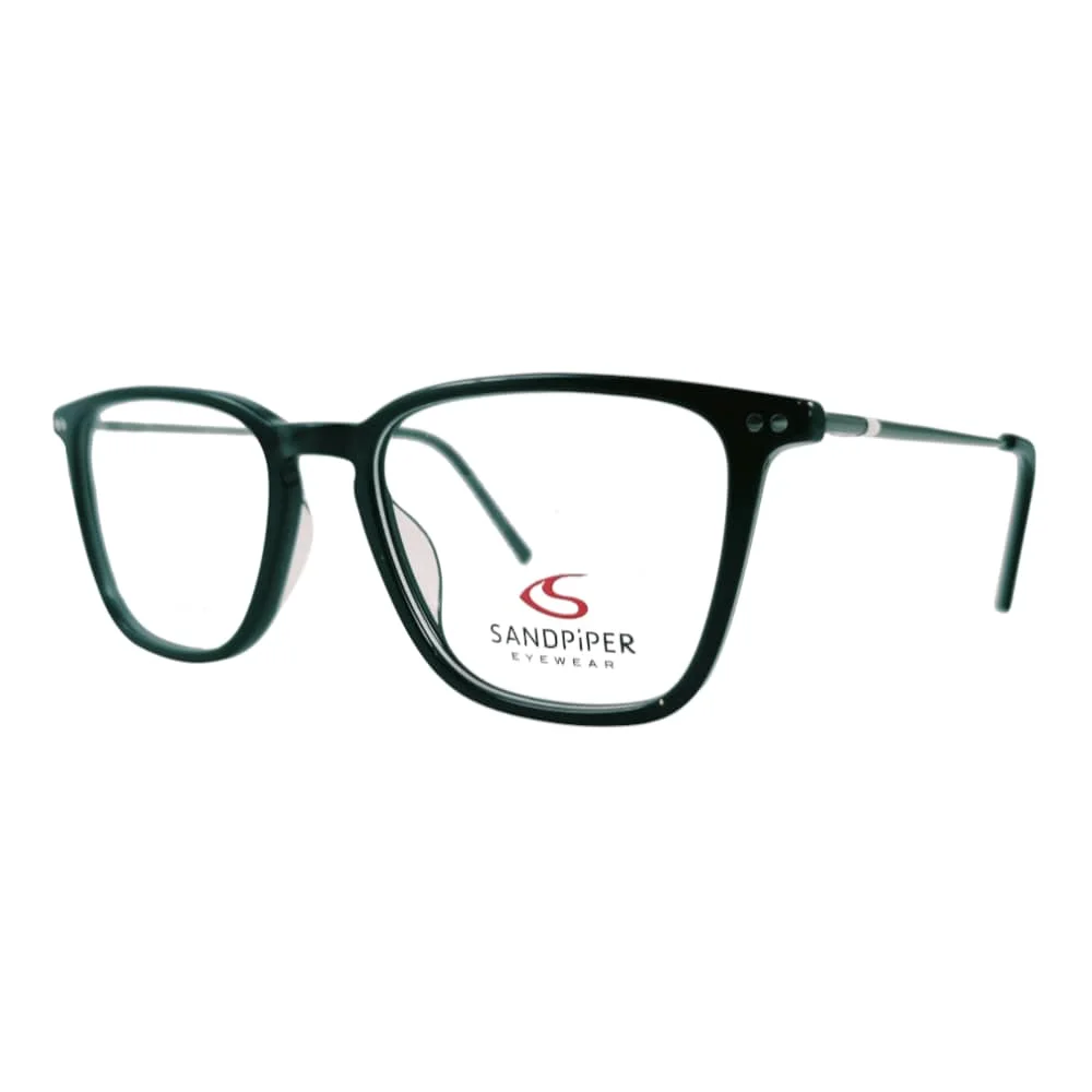 Sandpiper Black Gunmetal Square Eyeglass