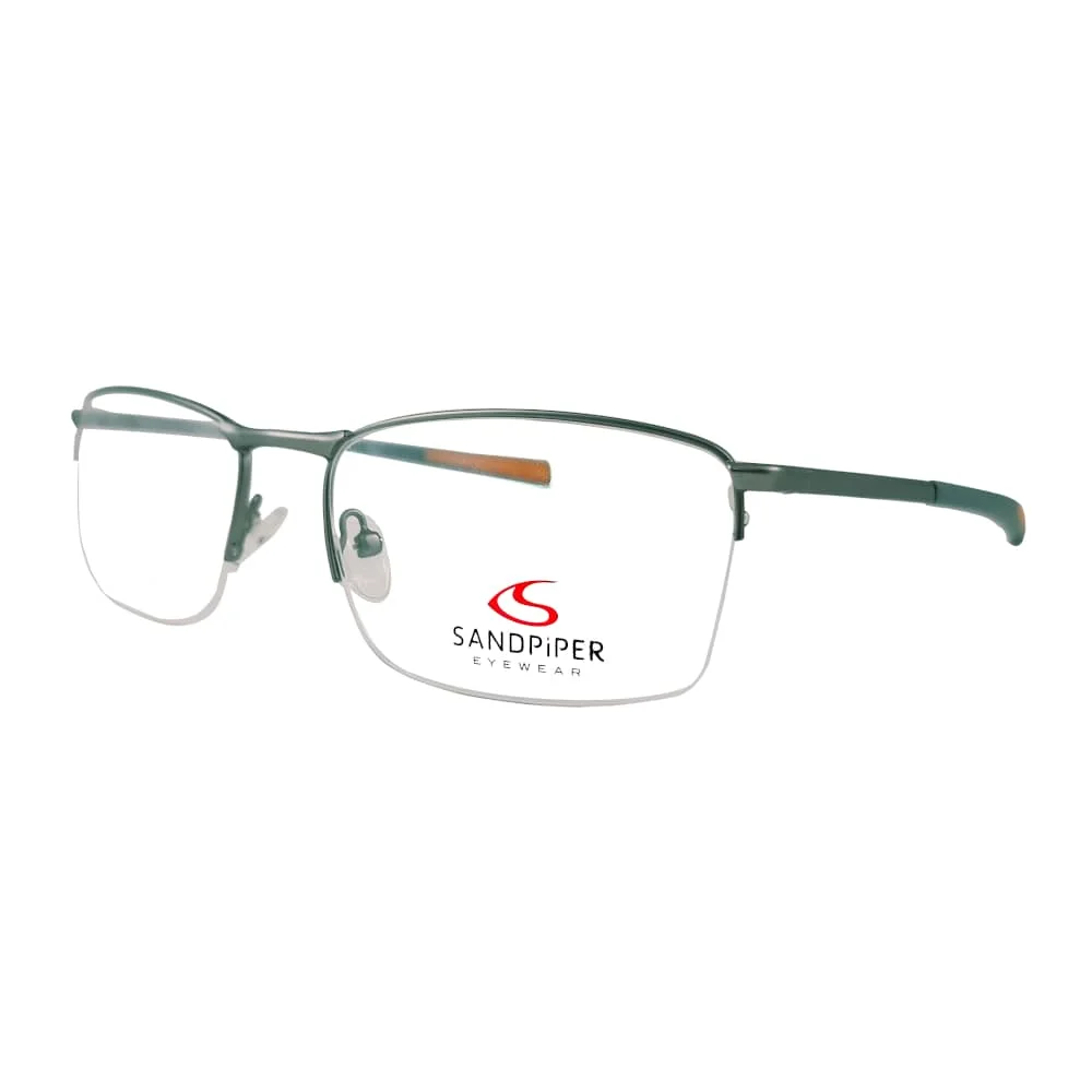 Sandpiper Matte Grey Half Rimmed Eyeglass