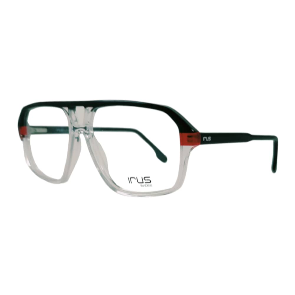 Black Clear Transparent Full Rimmed Rectangle Irus 2147 C4 Eyeglass ...